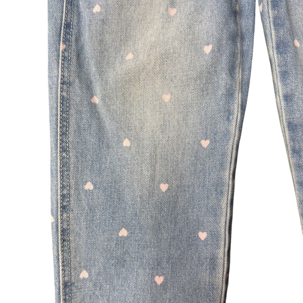 OshKosh B'gosh Pink Hearts Denim Overalls Size 5T - Picture 7 of 11